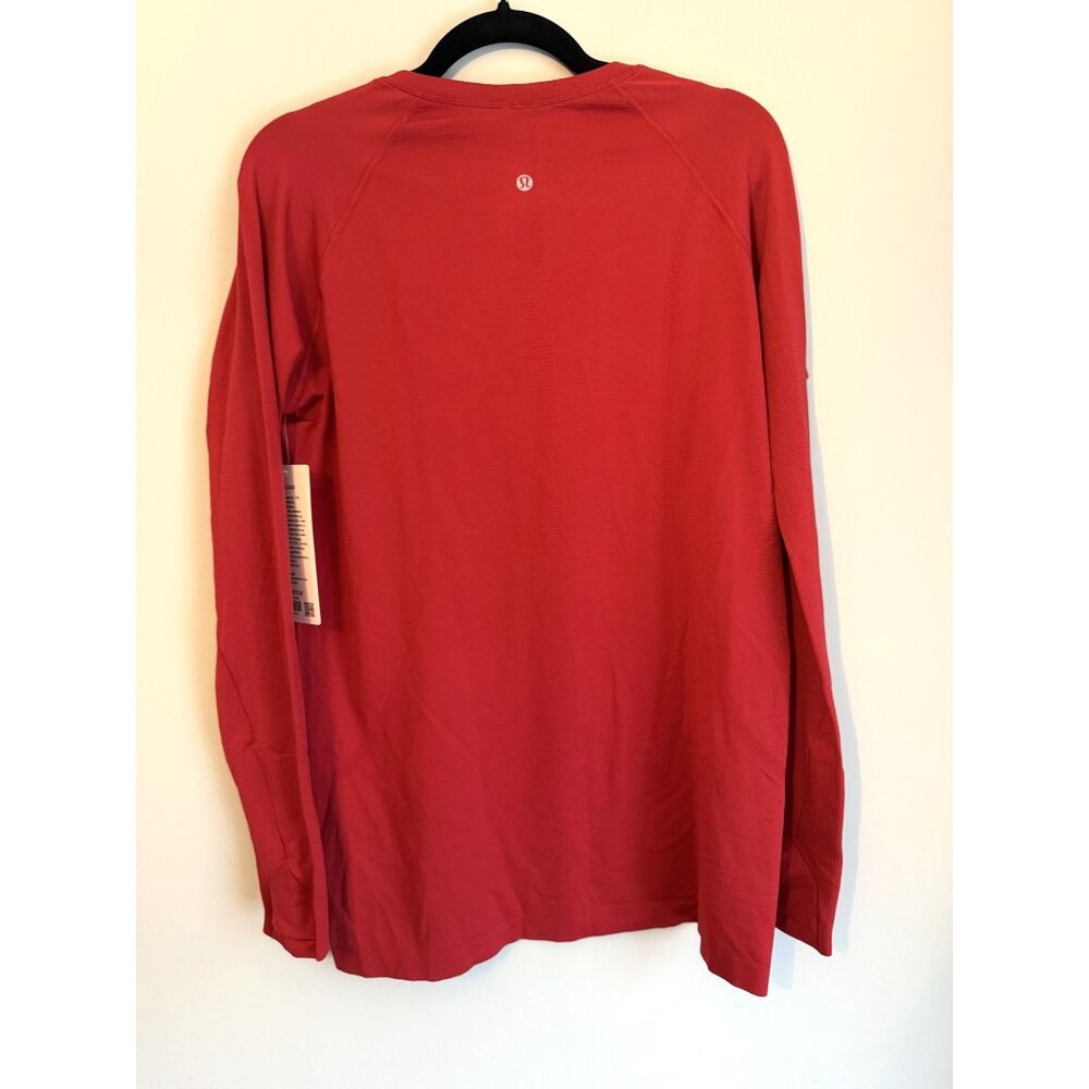 NWT Lululemon Swiftly Tech Long Sleeve Running Shirt 2.0 Red Size US 14 $78 [jb] - Picture 6 of 8